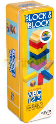 Juguetes Cayro Block & Block Társasjáték - fémdoboz - ügyességi játék (CYR1128)