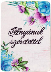4db. "Anyának szeretettel" feliratos dekor fa tábla 7 x 5cm (GV04-701)