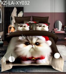 Luna ágynemű garnitúra 7 részes 5D Karácsonyi cicás (LUNA-5D-7 32)