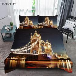 Luna ágynemű garnitúra 6 részes 5D London Tower Bridge éjszakai (LUNA-5D-6 71)