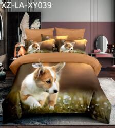 Luna ágynemű garnitúra 7 részes 5D Aranyos corgis (LUNA-5D-7 91)