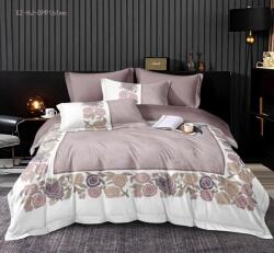 Luna ágynemű garnitúra 6 részes 5D világos rózsaszín-fehér virágmintás (LUNA-5D-6 26)