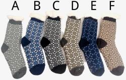  Csúszásgátlós, Bélelt, Meleg Szobazokni. Férfi Mamusz 40-44 (MP8534)