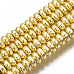  Arany Hematit Korong Ásványgyöngy 4x2mm
