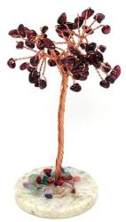 R. M. ékszer Ásványfa réz Gránát jáde lapon 8cm (017574)