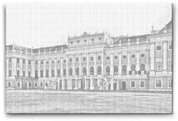  PontPöttyöző - Schonbrunni kastély Méret: 40x60cm, Keretezés: Műanyagtáblával, Szín: Piros