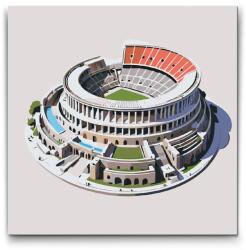  Festés számok szerint - Olasz Colosseum Méret: 50x50cm, Keretezés: Kerek keret