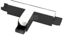 ELMARK Mennyezeti függeszthető lineáris LED lámpatest T toldó (12W) fekete ház - 4000K 100Lm/W (99POMT40-BL)