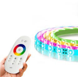 PHENOM Magic RGB LED futófény 5 méter, adapterrel és érintésérzékeny vezérlővel (100+ program) (37048)