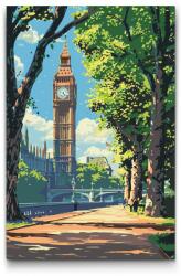  Festés számok szerint - Tavasz Londonban Méret: 40x60cm, Keretezés: Kartonlemezen