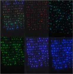 Entac Karácsonyi Függöny IP44 RGB 8x8 Funkció 1x1.5m IR távirányítóval (ECCL-144-RGBIR)