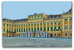 Festés számok szerint - Schonbrunni kastély Méret: 40x60cm, Keretezés: Keret nélkül (csak a vászon)