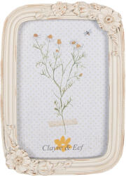 Clayre & Eef Rama foto masa, perete polirasina bej 14x2x19 cm, 10x15 cm (2F1079)