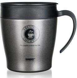 BANQUET Cană termică de călătorie TAZZA 330 ml, antracit, antracit