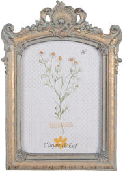 Clayre & Eef Rama foto masa, perete polirasina gri aurie 18x2x25 cm, 13x18 cm (2F1090)