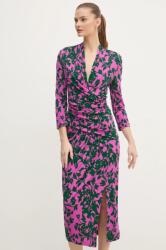 Diane Von Furstenberg ruha rózsaszín, maxi, testhezálló, DVFDW4S009 - rózsaszín S