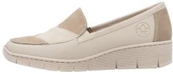 RIEKER Pantofi dama, Rieker, 53785-60-Bej, casual, piele naturala, cu talpa joasa, bej (Marime: 36)
