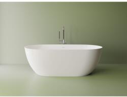 Marmite Cada freestanding compozit Marmite Lagos, 167 x 81 cm, ovala, alb lucios, cu preaplin (625477171103)
