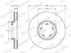 FERODO Disc frana FERODO PREMIER DDF3057C (DDF3057C)