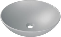CeraStyle ZERO - PULTRA ültethető - Top Counter - porcelán mosdó - O - MATT SZÜRKE - Ø 46 cm (OC052E81W13) - butortrendelek