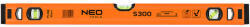 NEO TOOLS Vízmérték, alu, 3 libellás, S 300, 60cm (71-132) - neo24