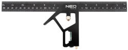 NEO TOOLS Profi szögmérő, derékszög és vonalzó, festett-alu 30cm (72-127) - neo24