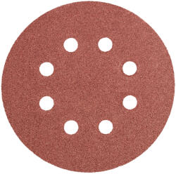 GRAPHITE Csiszolókorong tépőzáras 125mm, K100, 8 lyukas, 5db, min. rendelés: 5cs (55H942)