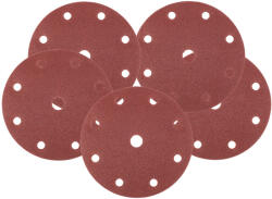 NEO TOOLS Csiszolókorong tépőzáras 150mm, P80, 9 lyukkal, 04-721-hez, 5db, min. rendelés: 5cs (08-992)