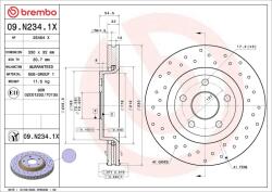 BREMBO Disc frana BREMBO 09. N234.1X