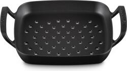 Le Creuset Tavă pentru grătar BBQ Outdoor pătrată 30 cm negru mat perforată (20271300000005)