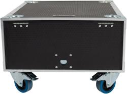 Razzor Cases HEXA 4U sliding door rack 512, spring-loaded, with 100mm braked casters and stacking tr