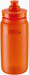 Elite FLY Tex 550 ml átlátszó/narancs piros kerékpáros palack