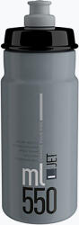 Elite Jet 550 ml-es kerékpáros palack szürke/fekete logóval