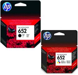 HP 652 fekete+színes eredeti tintapatron csomag (F6V25AE, F6V24AE No. 652 multipack)