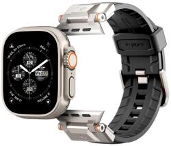Spigen Apple Watch Series 10 46mm Spigen Durapro Armor Pótszíj Egyedi Méret, Fém Csat, Fekete/Ezüst (AMP06065)