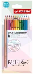 STABILO aquacolor Pastellove 12 db-os színes ceruza készlet (1612/7) (1612/7)