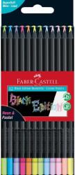 Faber-Castell Black Edition 12 db-os klt test pasztell+neon színes ceruza készlet, fekete (P3033-3339) (P3033-3339)