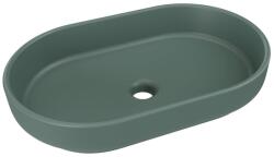 Comad River 2 mosdótál 55x35 cm ovális mosdótálak zöld RIVER 2 FOREST GREEN MATT UN 55 ( E-6594 )