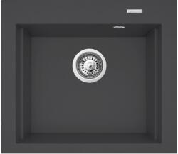 Pyramis Siros gránit mosogató 57x51.5 cm fekete 070085101 (070085101)