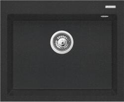 Pyramis Istros gránit mosogató 61x50 cm fekete 070186812 (070186812)