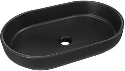 Comad River 2 mosdótál 55x35 cm ovális mosdótálak fekete RIVER 2 BLACK MATT UN 55 ( E-6594 )