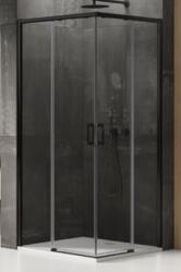 NEW TRENDY Prime Black zuhanykabin 120x70 cm négyszögletes fekete matt/átlátszó üveg D-0350A/D-0321A