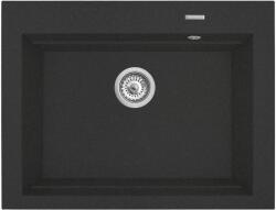 Pyramis Siros gránit mosogató 67x51.5 cm fekete 070094201 (070094201)
