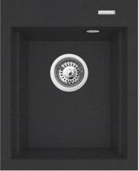 Pyramis Siros gránit mosogató 48x39 cm fekete 070180312 (070180312)