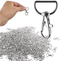  Fémből készült karabiner-horog 500 db-os készlet (KX3617)