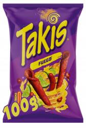 Takis Kukorica chips Tortilla csípős chili és lime Takis Fuego 100g (8412600019672)