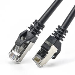 Nestron NCN-P1C6SF-05CLSBK S/FTP patch kábel, Cat6, LSOH/LSZH, réz, fekete, 0, 5 m (NCN-P1C6SF-05CLSBK)