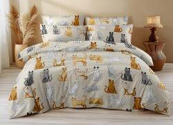  Pamut ágynemű CHROMA CATS krémszínű Ágyneműhuzat mérete: 2 db 70 x 90 cm | 200 x 220 cm