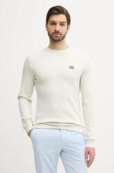 Calvin Klein pamut hosszúujjú bézs, sima, J30J327117 - bézs XL - answear - 21 990 Ft