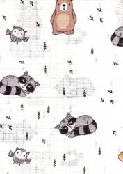 Mintás textil pelenka 1db-os - cuki kis állatok - babyshopkaposvar